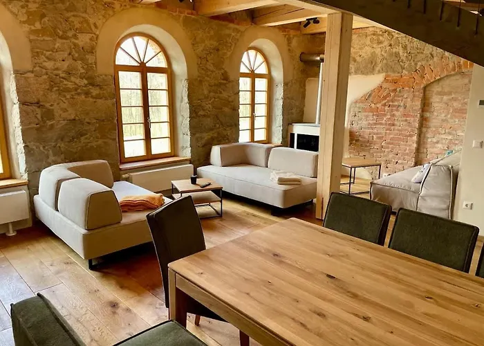 Großharthau Hexenburgbeidresden Mit Fasssauna 4 Raum Architektengaleriewohnung Mit Whirlwanne, Kamin, Balkon-Naehe Saechsische Schweiz Dresden תמונה